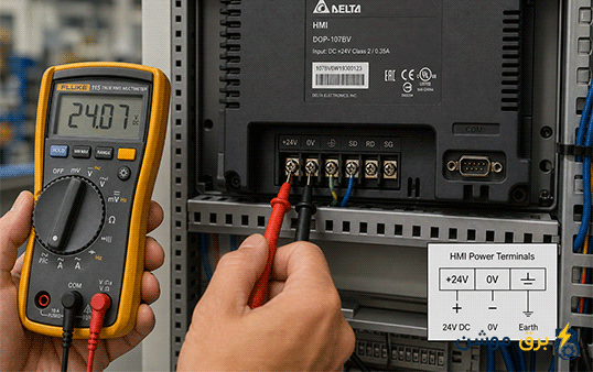 علت خاموش شدن HMI دلتا
