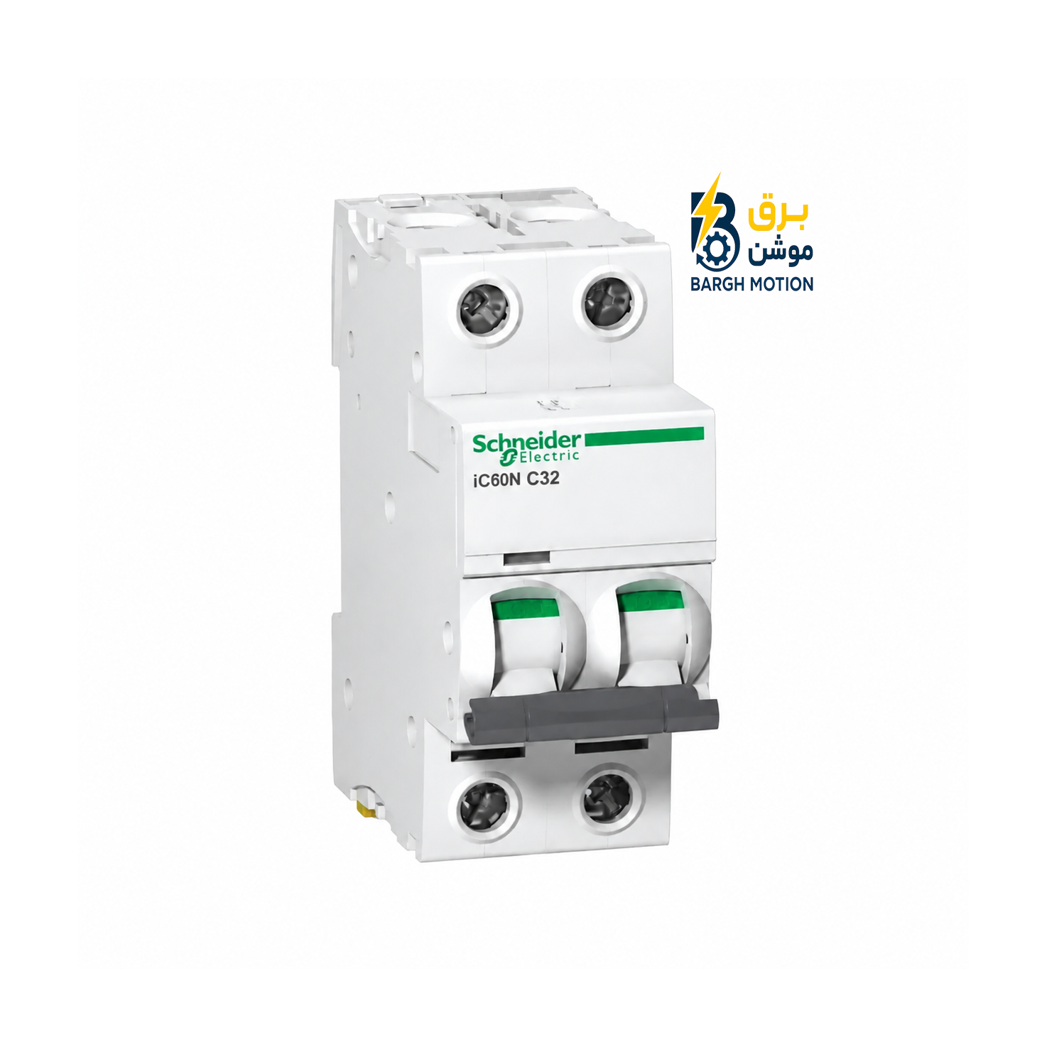کلید MCB دوپل Schneider Acti9 iC60N منحنی C، رنج 32 آمپر