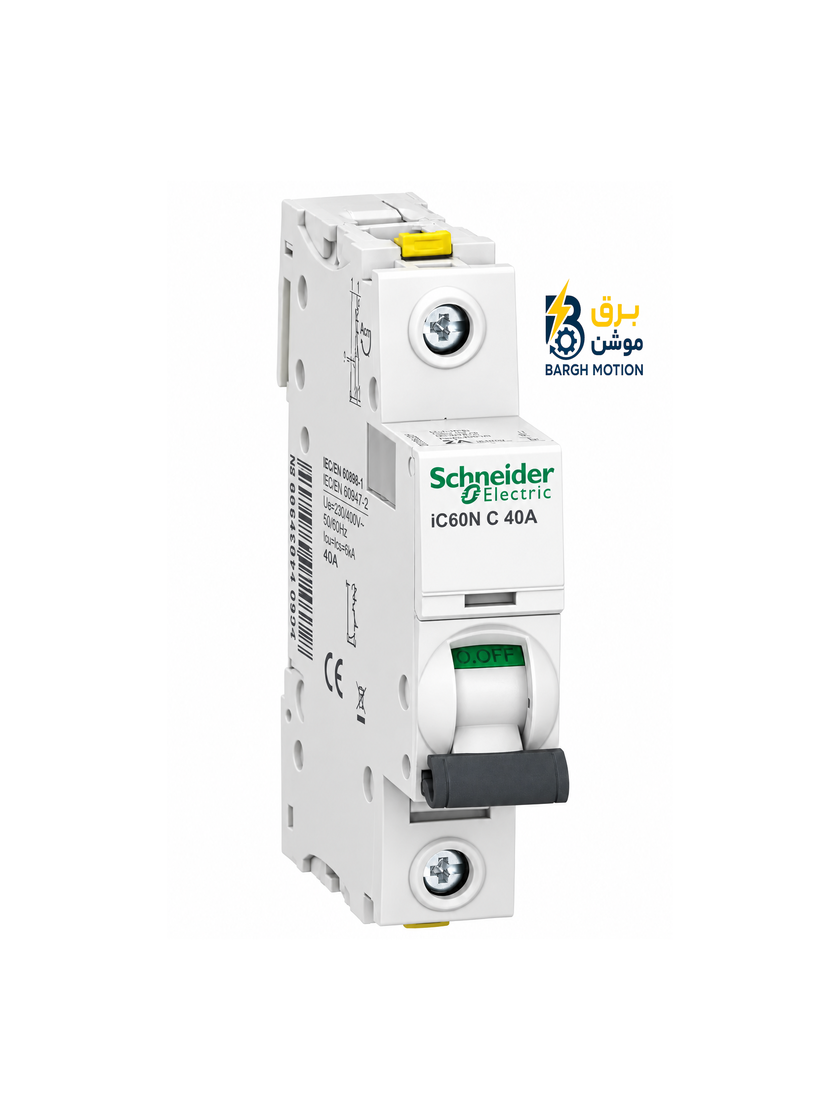 کلید مینیاتوری اشنایدر iC60N تیپ C40 آمپر