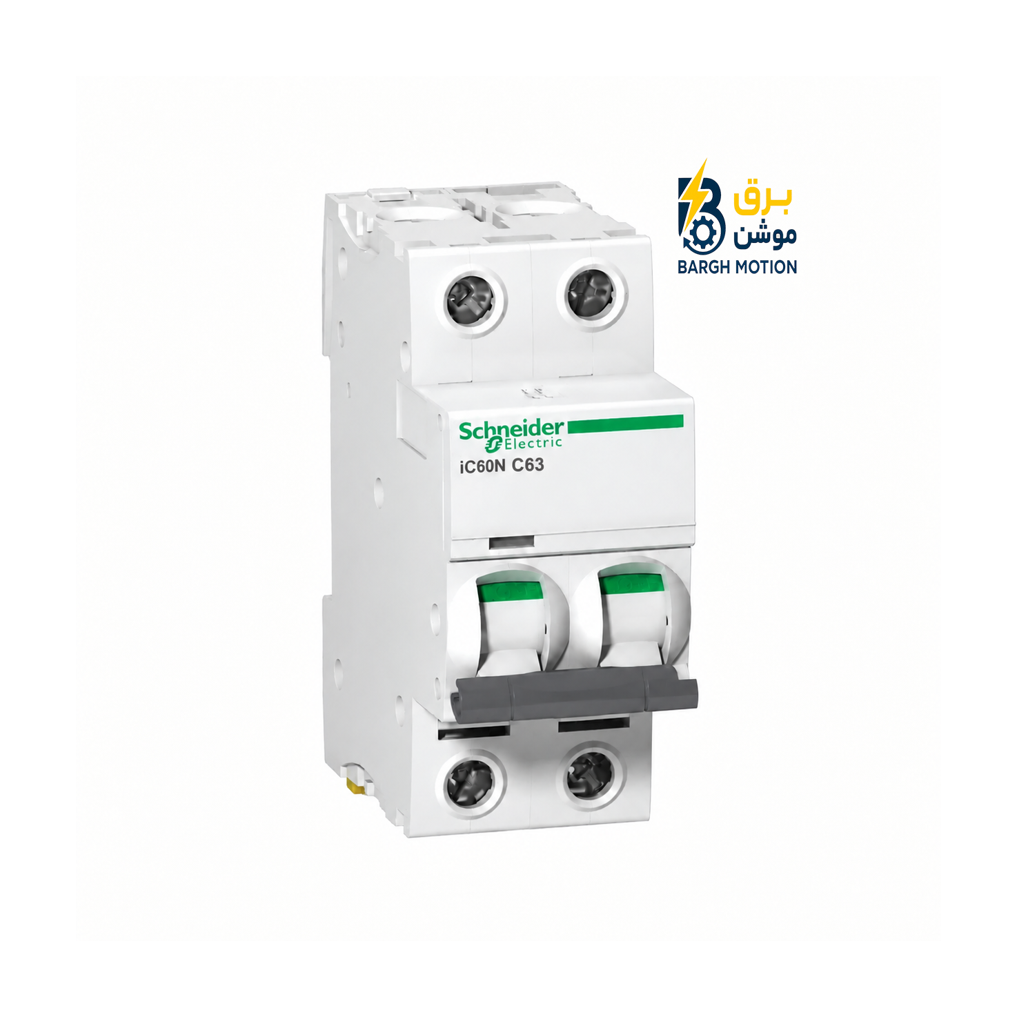 کلید MCB دوپل اشنایدر Acti9 iC60N با منحنی C و جریان 63A